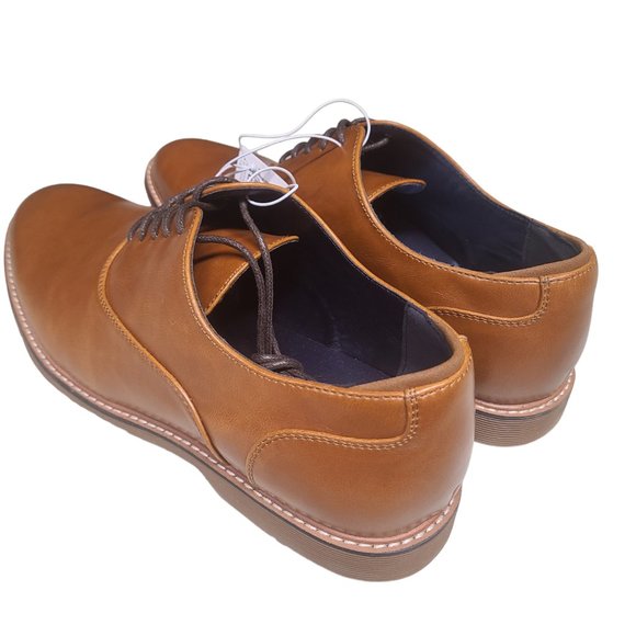 NWT Men's Steve Madden Tan Brown Oxford Casual Dress Shoes - Many Sizes - Picture 3 of 5